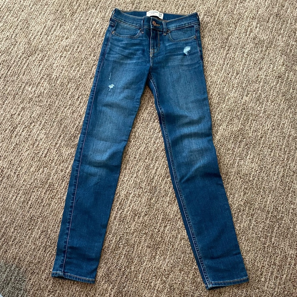 Abercrombie Kids Super Skinny Blue Jeans
